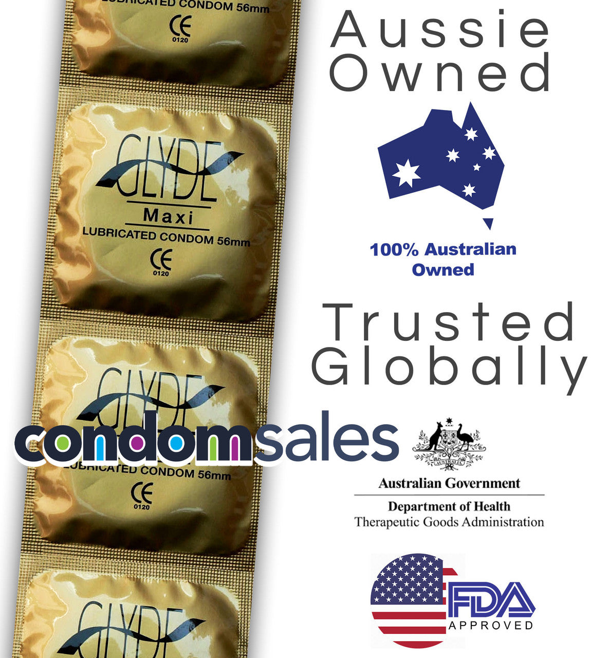 Glyde Maxi 56mm Condoms (24 loose packed) - Buy Condoms Online