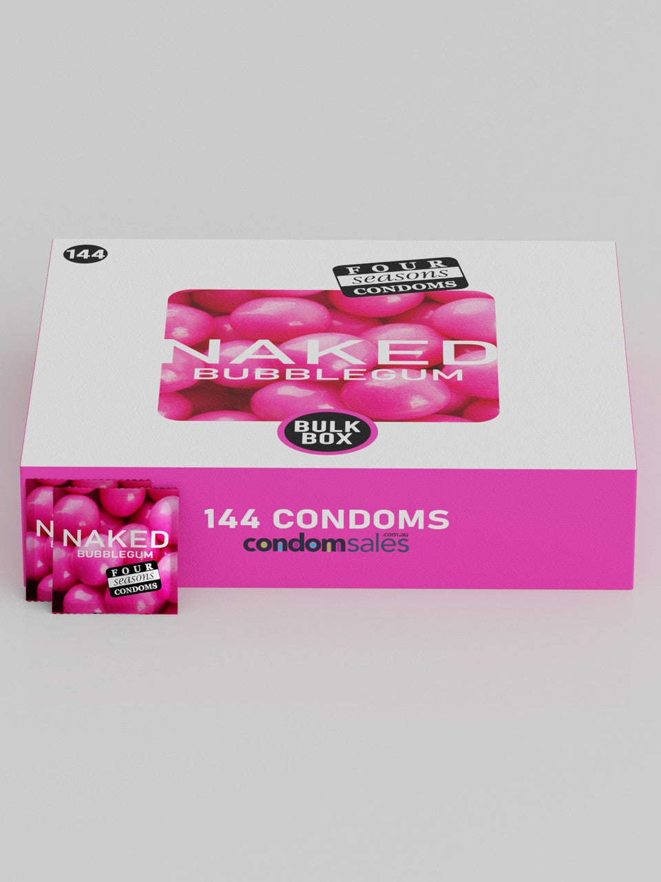 Four Seasons Naked Bubblegum Condoms (144 Bulk) - Buy Bulk Condoms Online