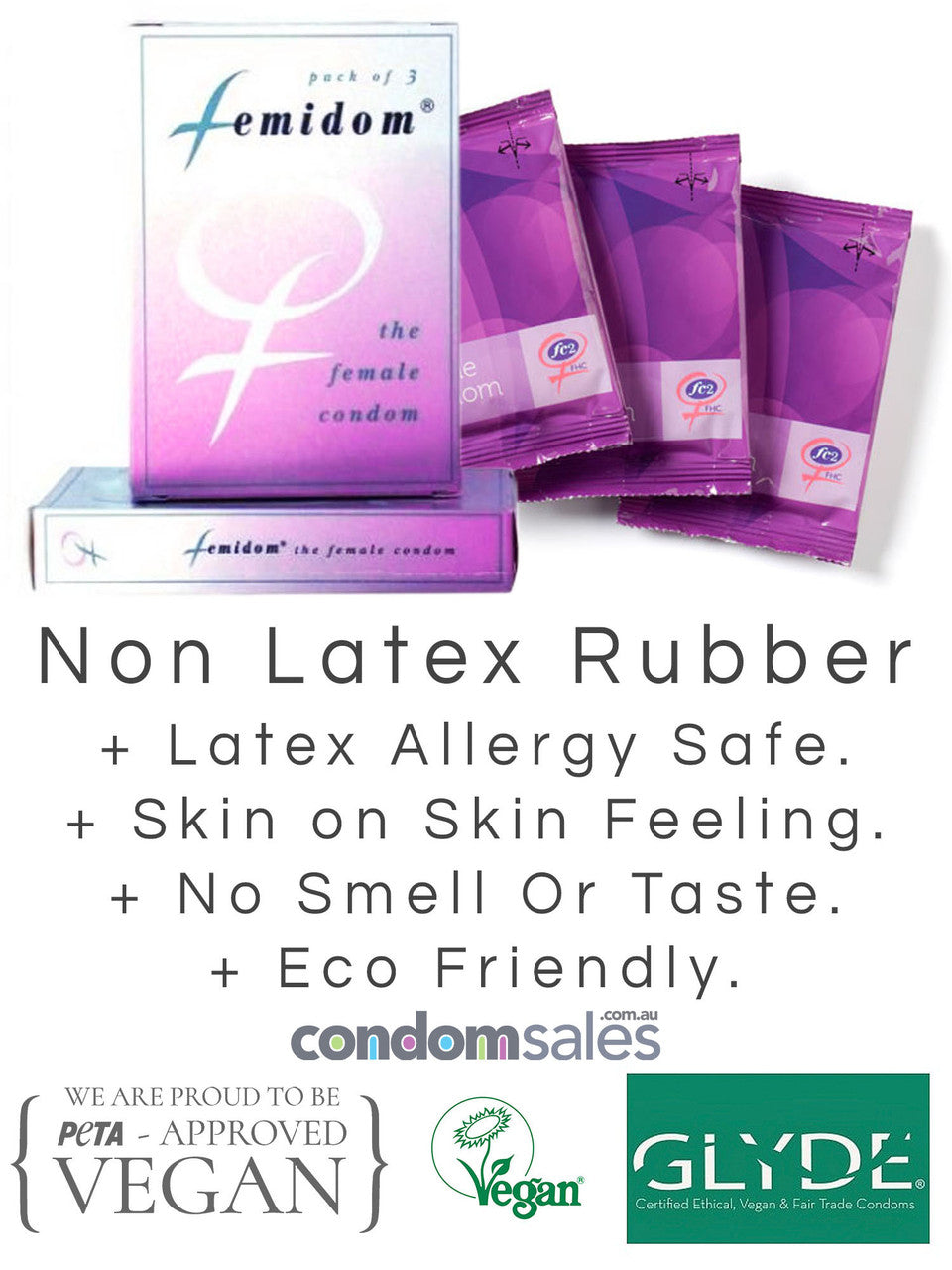 Femidom Female Condom 3 Pack - Buy Female Condoms Online