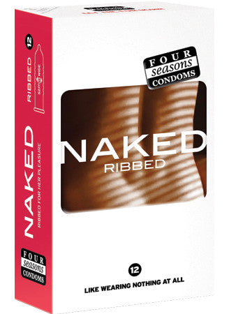 Four Seasons Naked Ribbed Condoms 12 Pack - Buy Condoms Online