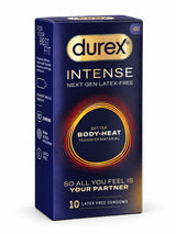 Durex Intense regular sized condoms in a box of 10, latex-free