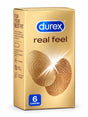 Durex Real Feel condoms 6 pack. Also suitable for medical ultrasound.