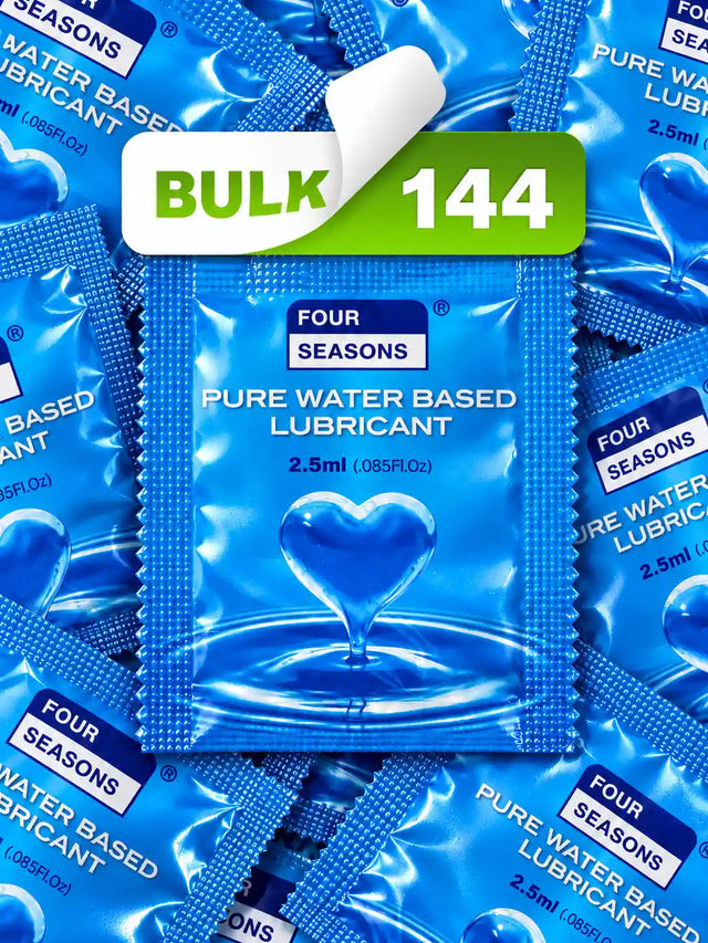 Four Seasons 2.5mL Lubricant Sachets in a bulk box of 144