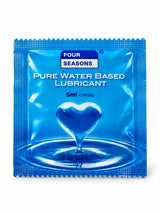 Four Seasons 5mL personal lubricant sachet in blue sachet
