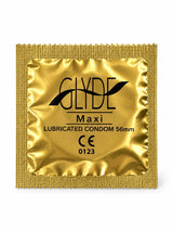 Glyde Maxi condom single foil 56mm gold