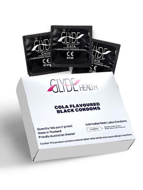 Glyde Black/Cola Condoms (144 Bulk) - Buy Bulk Condoms Online