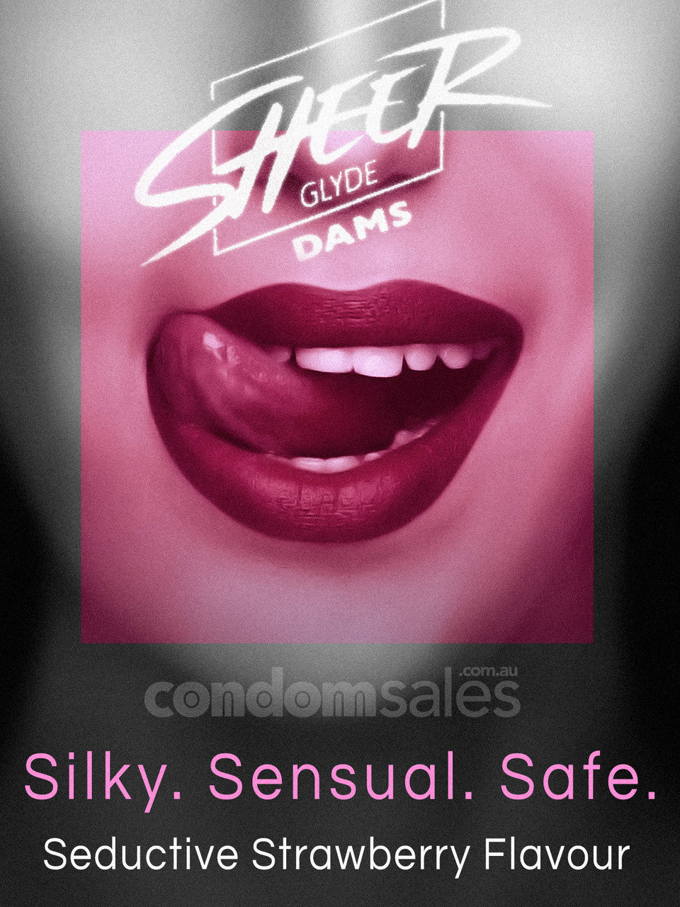Glyde Sheer Dams Strawberry/Pink - CondomSales.com.au