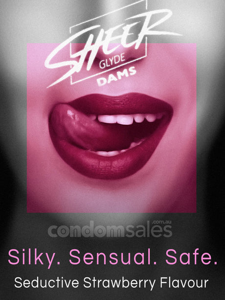 Glyde Sheer Dams Strawberry/Pink - CondomSales.com.au