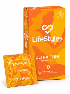 Lifestyles Ultra thin condoms box of 10 with sachet