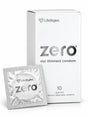 Lifestyles Zero condoms 10 pack with silver condom foil.