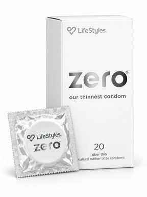 Ansell Zero Condoms 20 Pack with condom foil