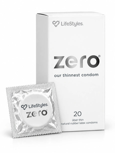 Ansell Zero Condoms 20 Pack with condom foil