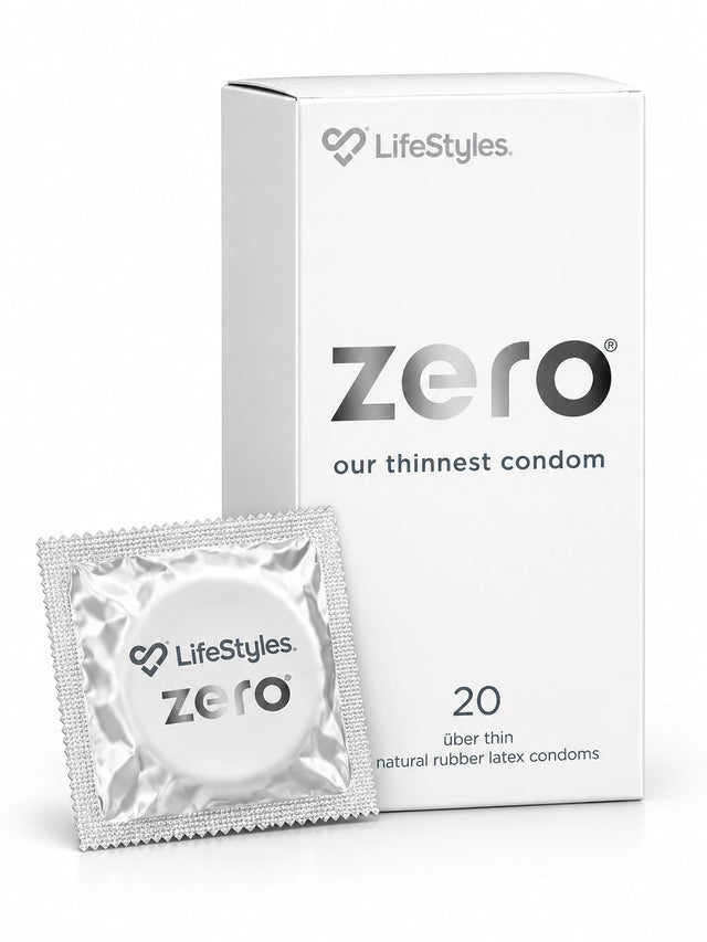 Ansell Zero Condoms 20 Pack with condom foil
