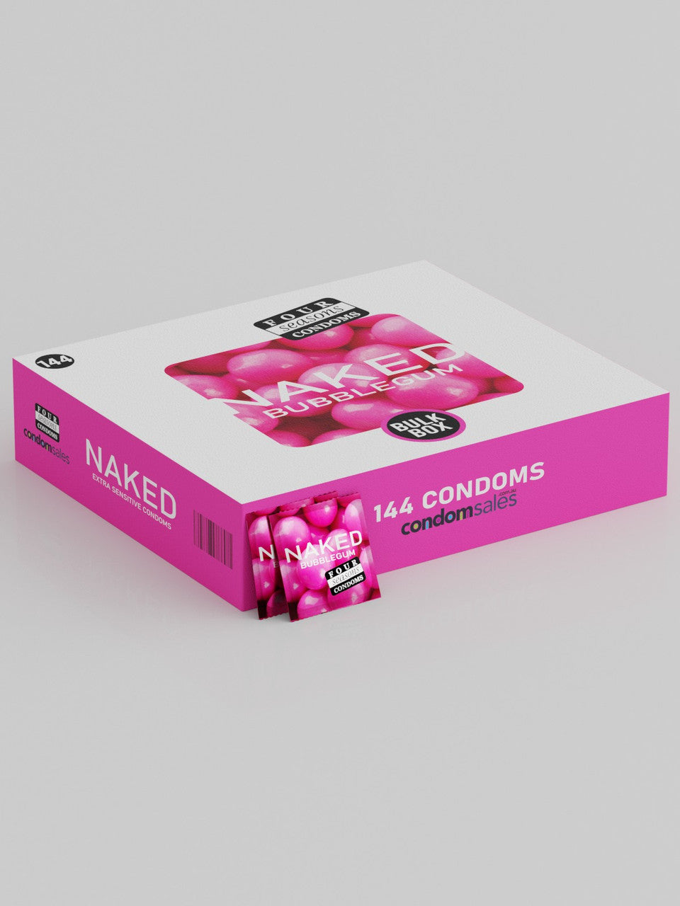 Four Seasons Naked Bubblegum Condoms (144 Bulk)  - Buy Bulk Condoms Online