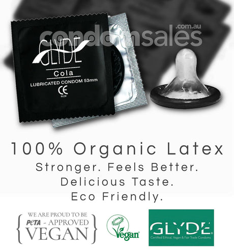 Glyde Black/Cola Condoms (144 Bulk) - Buy Bulk Condoms Online