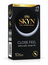 A box of SKYN non-latex Close Feel smaller condoms in a 10 pack