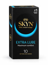 Skyn Extra lubricated condoms 10 pack box.