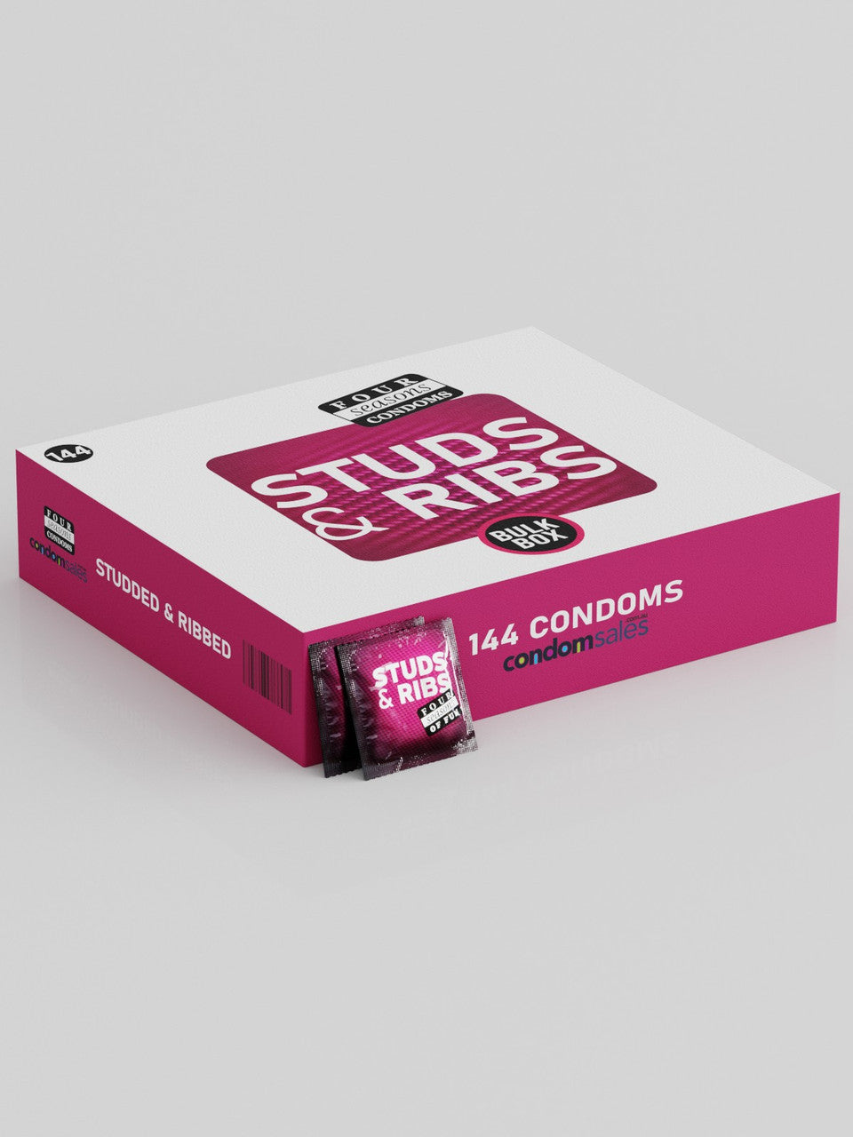 Four Seasons Studded & Ribbed Condoms (144 Bulk)