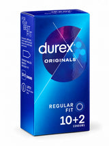 Durex Originals condoms 10+2 pack, regular fit. All round simple safe protection from CondomSales.