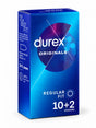 Durex Originals condoms 10+2 pack, regular fit. All round simple safe protection from CondomSales.