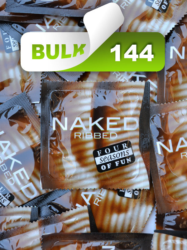 Four Seasons Naked Ribbed Condoms (144 Bulk)  - Buy Bulk Condoms Online