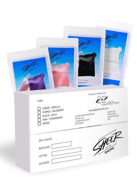 Glyde Oral Dams - Assorted Mix - Bulk 100