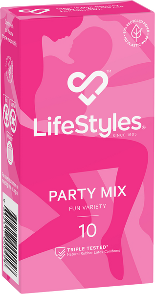 Ansell Lifestyles Party Mix Condoms 10 Pack