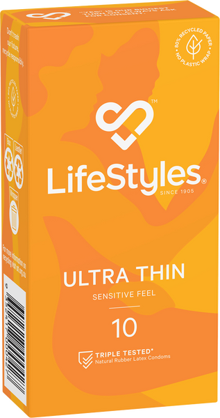 Ansell Lifestyles Ultra Thin Condoms - 10 pack