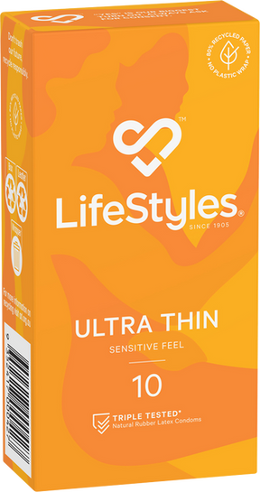 Ansell Lifestyles Ultra Thin Condoms - 10 pack