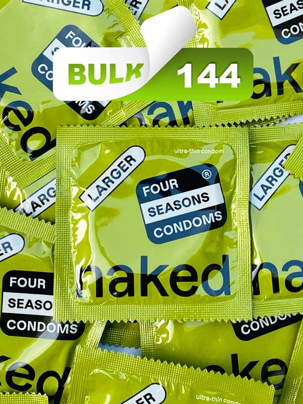Four Seasons Naked Larger 60mm Condoms (144 Bulk) - Buy Bulk Condoms Online