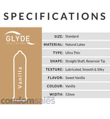 Glyde Vanilla Condoms (24 Loose Packed) - Buy Condoms Online