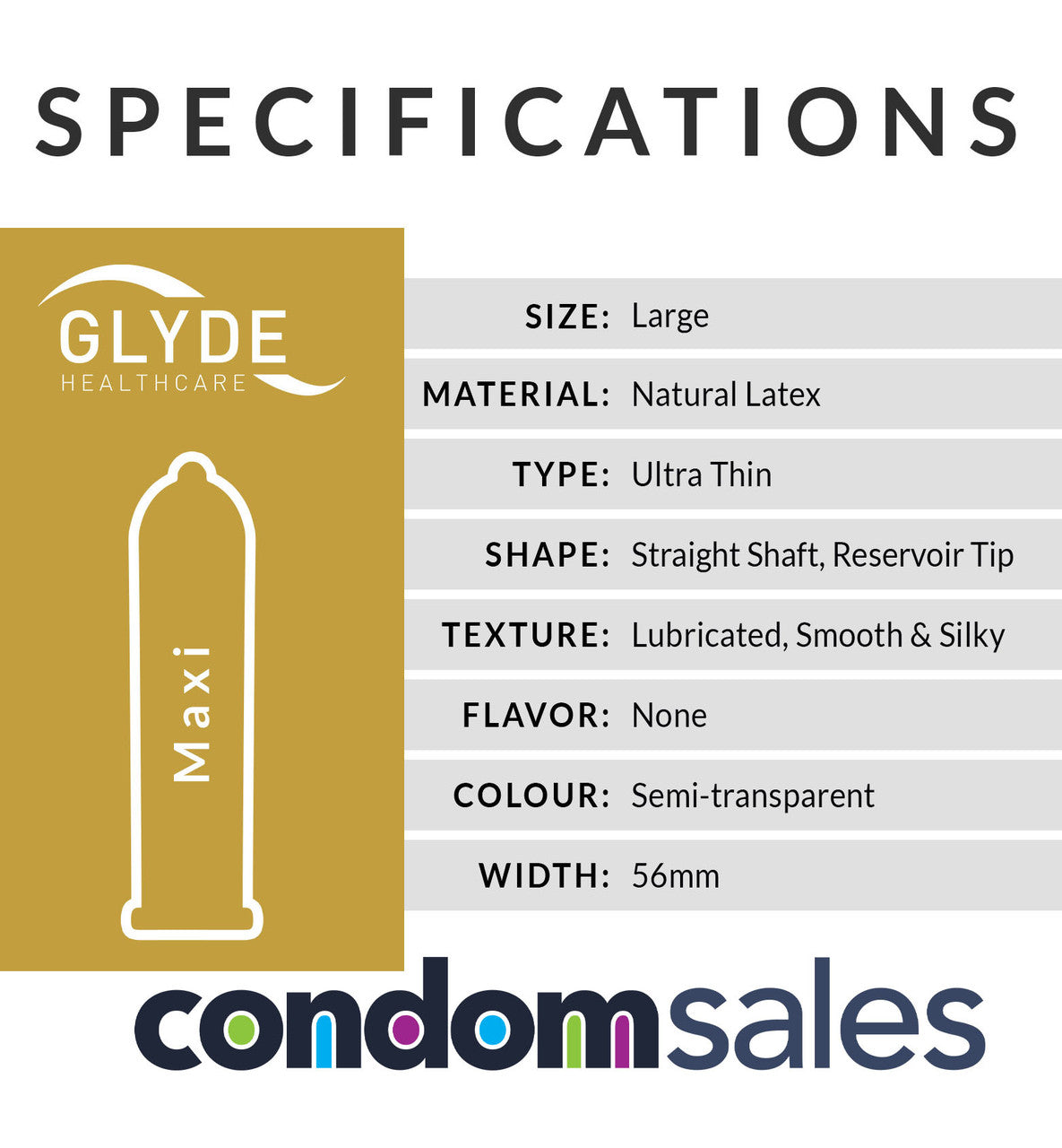 Glyde Maxi  Condoms 100 Bulk  - Buy Bulk Condoms Online