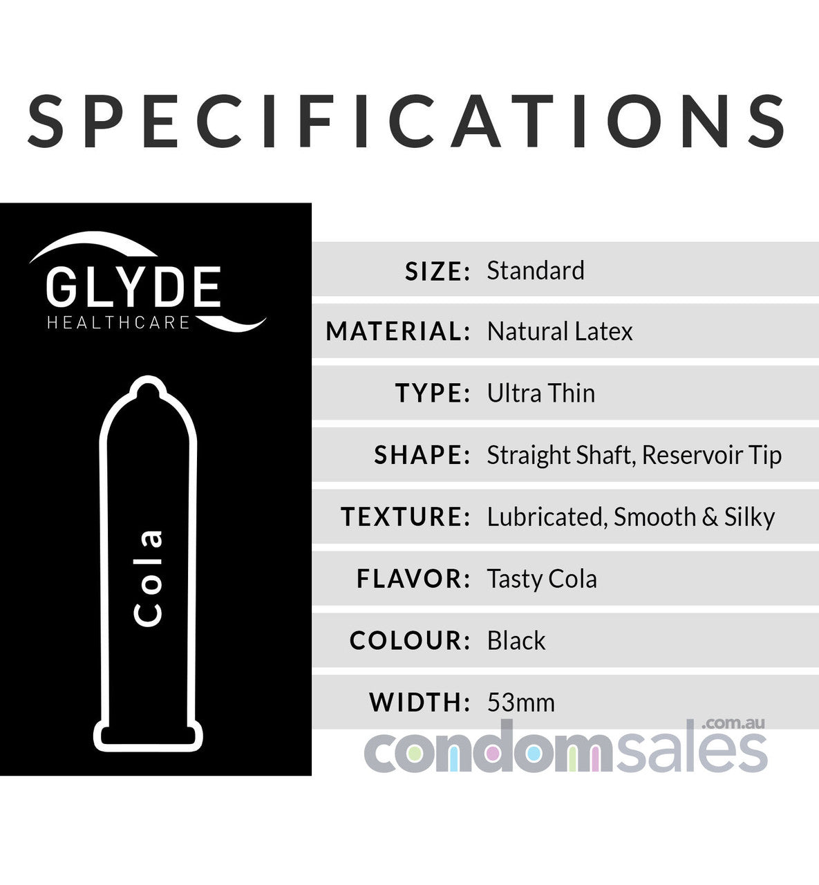 Glyde Black/Cola Condoms (144 Bulk) - Buy Bulk Condoms Online