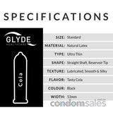 Glyde Black - Cola Flavoured Condoms (24 Pack)